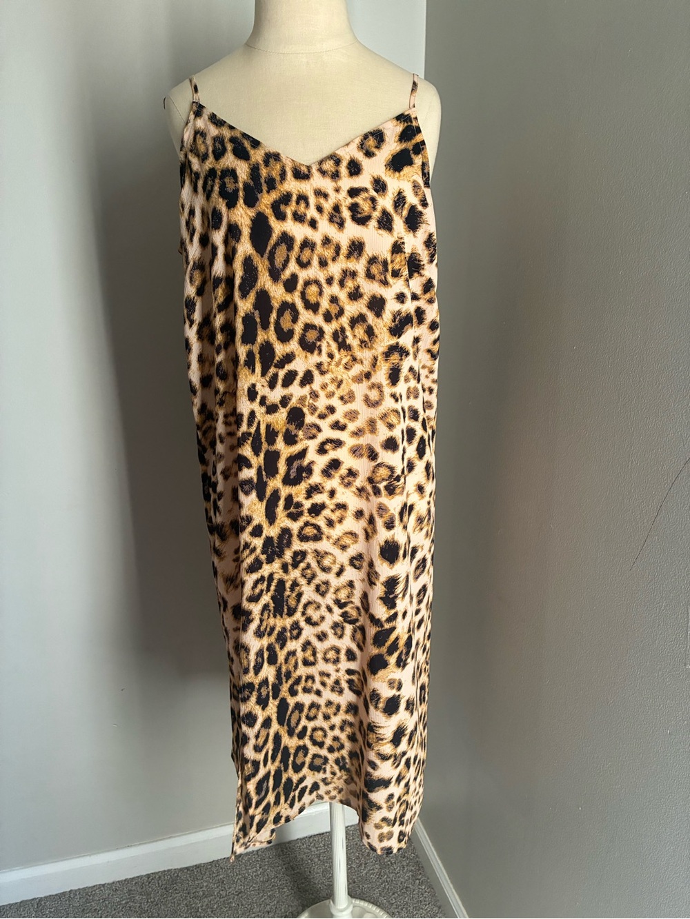 Weekday Leopard Slip Dress Size Small
